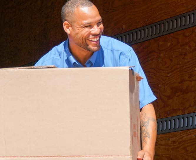 Moving Company Employe with box